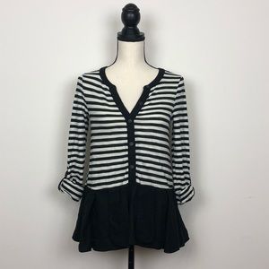 Postmark Black and White Top